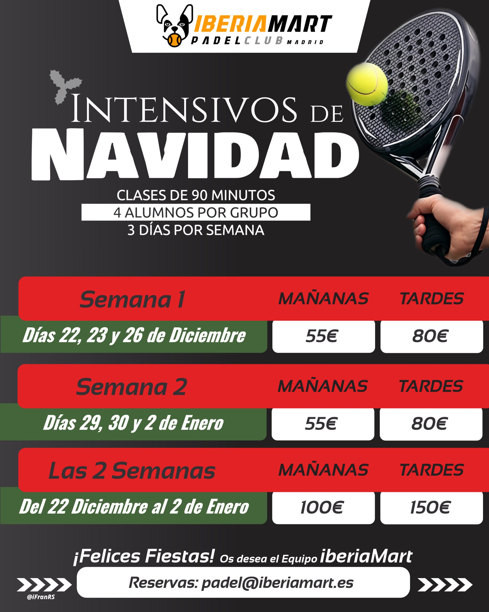 iberiaMart Oficial 2025 Intensivos Navidad @iFranRS